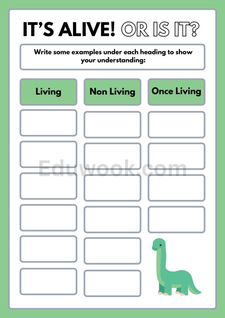 Kindergarten science worksheet with fun visuals